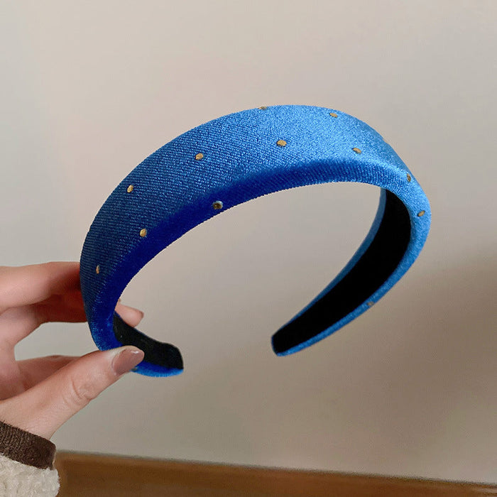 Wholesale sponge cloth headband JDC-HD-BY014 Headband 宝钰 blue Wholesale Jewelry JoyasDeChina Joyas De China