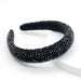 Wholesale sponge crystal flannel headband JDC-HD-Yul013 Headband 雨灵 black Wholesale Jewelry JoyasDeChina Joyas De China