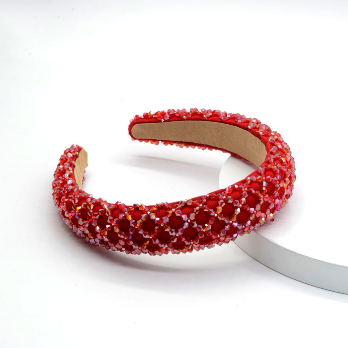 Wholesale sponge fabric crystal headband JDC-HD-Yul015 Headband 雨灵 red Wholesale Jewelry JoyasDeChina Joyas De China