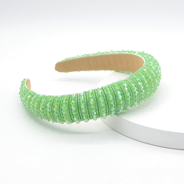 Wholesale sponge fabric crystal headband JDC-HD-Yul045 Headband 雨灵 green Wholesale Jewelry JoyasDeChina Joyas De China