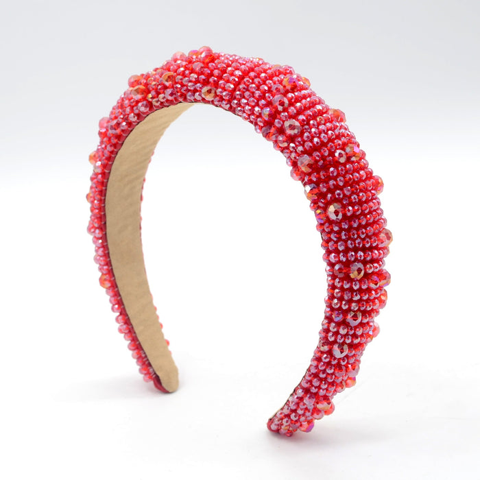 Wholesale Sponge Flannel Crystal Headband JDC-HD-Yul009 Headband 雨灵 red Wholesale Jewelry JoyasDeChina Joyas De China