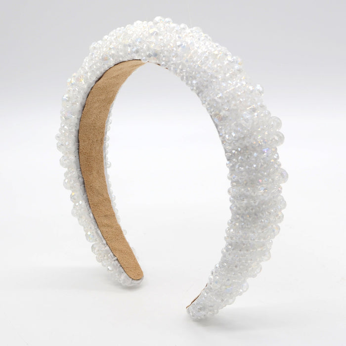 Wholesale Sponge Flannel Crystal Headband JDC-HD-Yul009 Headband 雨灵 white Wholesale Jewelry JoyasDeChina Joyas De China
