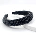 Wholesale sponge flannel crystal headband JDC-HD-Yul035 Headband 雨灵 black Wholesale Jewelry JoyasDeChina Joyas De China
