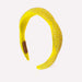 Wholesale sponge headband curved full drill JDC-HD-O204 Headband JoyasDeChina Fluorescent yellow wavy sponge perm drill hoops Wholesale Jewelry JoyasDeChina Joyas De China