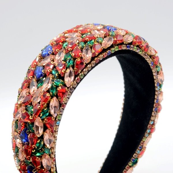 Wholesale sponge rhinestone flannel headband JDC-HD-Yul008 Headband 雨灵 Wholesale Jewelry JoyasDeChina Joyas De China
