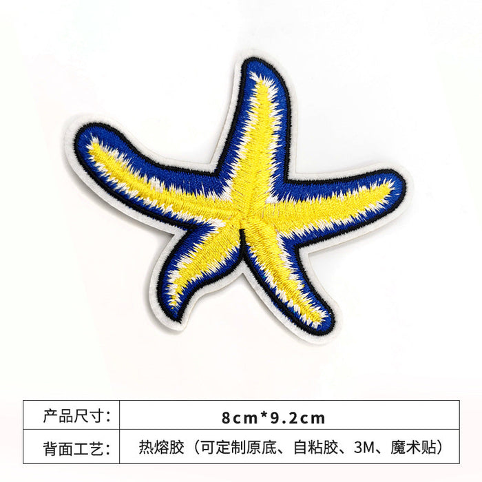 Wholesale spot cartoon embroidery JDC-ER-XF019 embroidery JoyasDeChina Starfish Wholesale Jewelry JoyasDeChina Joyas De China