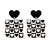 Wholesale square acrylic black and White Earrings JDC-ES-MY205 Earrings 曼茵 color Wholesale Jewelry JoyasDeChina Joyas De China