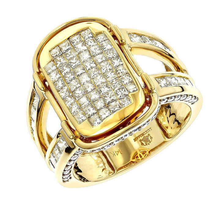 Wholesale Square Gold Color Zircon Alloy Rings JDC-RS-WN-086 Rings 薇妮 Wholesale Jewelry JoyasDeChina Joyas De China