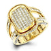 Wholesale Square Gold Color Zircon Alloy Rings JDC-RS-WN-086 Rings 薇妮 Wholesale Jewelry JoyasDeChina Joyas De China