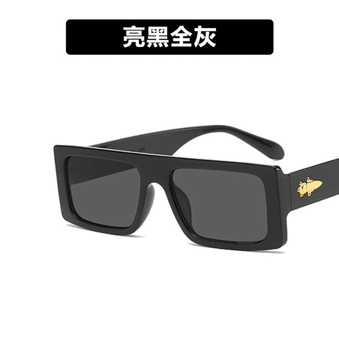 Wholesale square resin lens sunglasses JDC-SG-GSKD041 Sunglasses JoyasDeChina Bright black all gray As shown Wholesale Jewelry JoyasDeChina Joyas De China