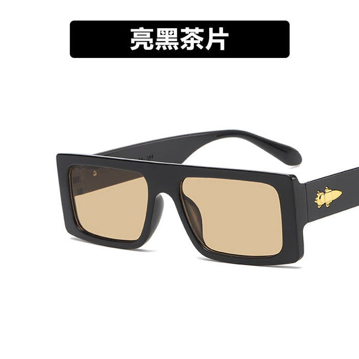Wholesale square resin lens sunglasses JDC-SG-GSKD041 Sunglasses JoyasDeChina Bright black tea As shown Wholesale Jewelry JoyasDeChina Joyas De China