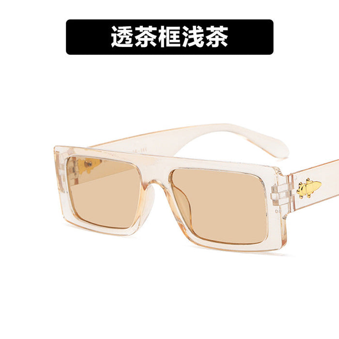 Wholesale square resin lens sunglasses JDC-SG-GSKD041 Sunglasses JoyasDeChina Transparent light brown As shown Wholesale Jewelry JoyasDeChina Joyas De China