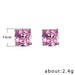 Wholesale square zircon stud earrings JDC-ES-Caos005 Earrings 曹适 Wholesale Jewelry JoyasDeChina Joyas De China