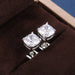 Wholesale square zircon stud earrings JDC-ES-Caos005 Earrings 曹适 Wholesale Jewelry JoyasDeChina Joyas De China