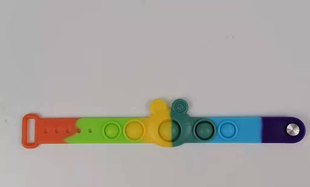 Wholesale Squeeze silicone bubble bracelet JDC-FT-HC018 fidgets toy 华创 Rainbow Wholesale Jewelry JoyasDeChina Joyas De China