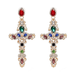 Wholesale stained glass cross earrings JDC-ES-GSJJ073 Earrings JoyasDeChina Wholesale Jewelry JoyasDeChina Joyas De China