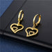 Wholesale stainless steel 18K Gold Heart Earrings JDC-ES-Mingm029 Earrings 敏萌 Wholesale Jewelry JoyasDeChina Joyas De China