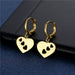 Wholesale stainless steel 18K Gold Heart Earrings JDC-ES-Mingm029 Earrings 敏萌 EZ5 Wholesale Jewelry JoyasDeChina Joyas De China