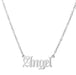 Wholesale stainless steel angel letter necklace JDC-NE-SS004 Necklaces 双硕 Angel steelcolor Wholesale Jewelry JoyasDeChina Joyas De China