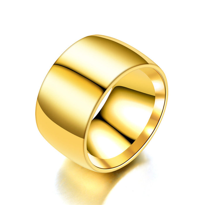 Wholesale Stainless steel aperture ring JDC-RS-TS020 Rings 腾穗 12MMgold 7# Wholesale Jewelry JoyasDeChina Joyas De China