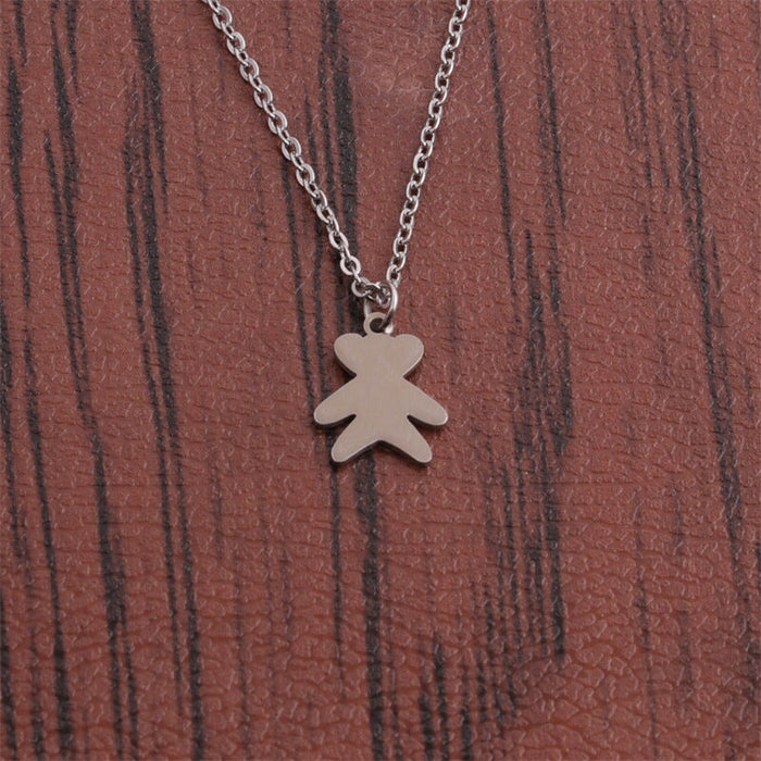 Wholesale Stainless Steel Bear Necklace JDC-NE-ChanX004 Necklaces 昌鑫 Wholesale Jewelry JoyasDeChina Joyas De China