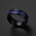 Wholesale Stainless Steel Black Blue Cubic Zirconia Ring JDC-RS-TS045 Rings 腾穗 Wholesale Jewelry JoyasDeChina Joyas De China