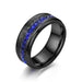 Wholesale Stainless steel blue dazzling ring JDC-RS-TS034 Rings 腾穗 8MMBlack blue diamond 7# Wholesale Jewelry JoyasDeChina Joyas De China