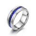 Wholesale Stainless steel blue dazzling ring JDC-RS-TS034 Rings 腾穗 8MMSteel blue diamond 7# Wholesale Jewelry JoyasDeChina Joyas De China
