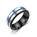 Wholesale Stainless Steel Blue Wire Ring JDC-RS-TS033 Rings 腾穗 Black blue silk 6# Wholesale Jewelry JoyasDeChina Joyas De China