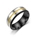 Wholesale Stainless Steel Blue Wire Ring JDC-RS-TS033 Rings 腾穗 Black gold wire 6# Wholesale Jewelry JoyasDeChina Joyas De China