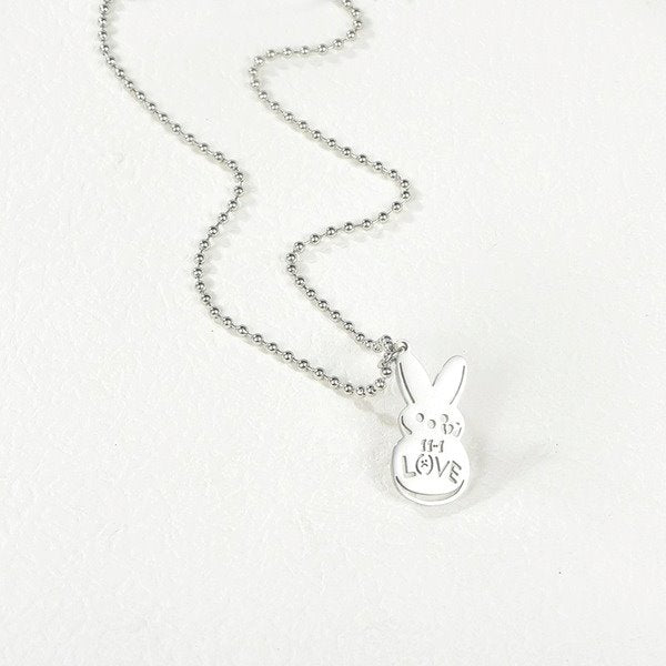 Wholesale stainless steel bunny necklace JDC-NE-YinX010 NECKLACE 伊杏 Wholesale Jewelry JoyasDeChina Joyas De China