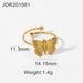 Wholesale Stainless steel butterfly ring ladies JDC-RS-JD258 Rings JoyasDeChina 201561 Adjustable opening Wholesale Jewelry JoyasDeChina Joyas De China