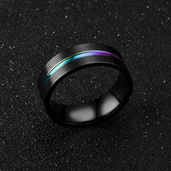 Wholesale Stainless steel colorful men's ring JDC-RS-TS003 Rings 腾穗 Wholesale Jewelry JoyasDeChina Joyas De China