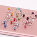 Wholesale stainless steel colorful Rhinestone ball ear studs JDC-ES-Fanp001 Piercings 梵佩 red Wholesale Jewelry JoyasDeChina Joyas De China