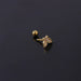Wholesale stainless steel copper inlaid zircon piercing ear studs MOQ≥2 JDC-ES-HengS002 Piercings 亨森 Wholesale Jewelry JoyasDeChina Joyas De China