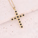 Wholesale Stainless Steel Copper Micro Inlaid Zircon Cross Pendant Necklace JDC-NE-Bingm015 necklaces 冰萌 4# black Wholesale Jewelry JoyasDeChina Joyas De China