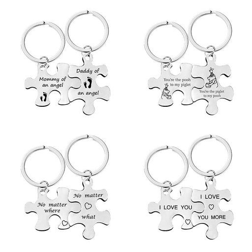 Wholesale Stainless Steel Couple Puzzle Plating Metal Keychain JDC-KC-GangGu006 Keychains 钢古 Wholesale Jewelry JoyasDeChina Joyas De China