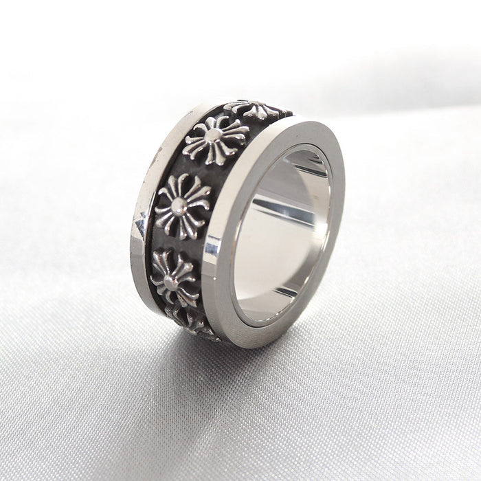Wholesale Stainless Steel Cross Simple Rings JDC-RS-MRD015 Rings 美日德 white 7 Wholesale Jewelry JoyasDeChina Joyas De China