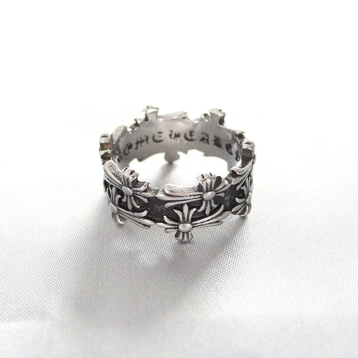 Wholesale Stainless Steel Cross Simple Rings JDC-RS-MRD026 Rings 美日德 white 7 Wholesale Jewelry JoyasDeChina Joyas De China