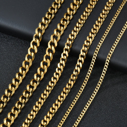 Wholesale Stainless Steel Cuban Chain Necklace JDC-NE-HF003 Necklaces 泓飞 3mm40cm Wholesale Jewelry JoyasDeChina Joyas De China