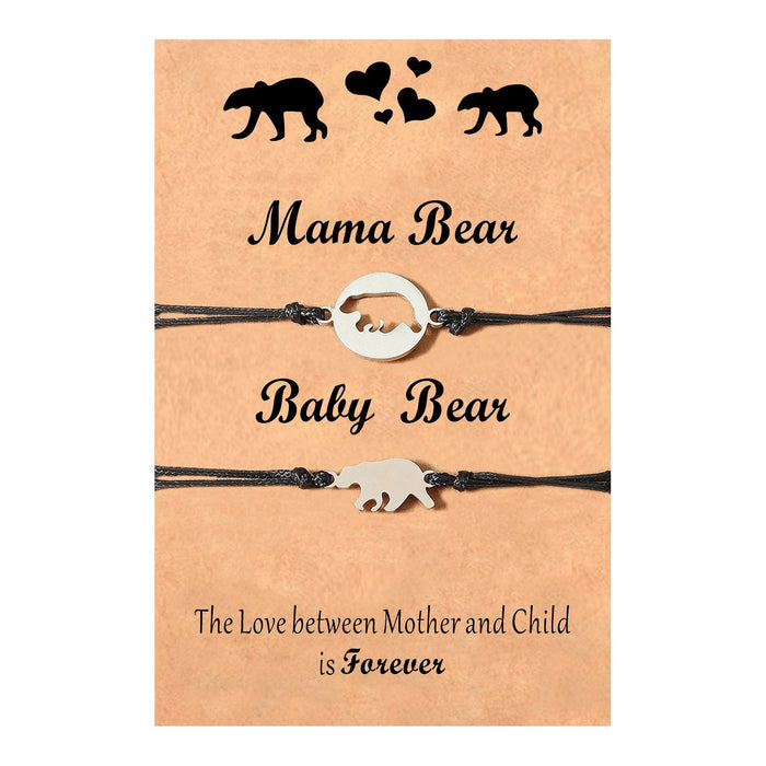 Wholesale stainless steel cutout black label Mother's Day card knit bracelet JDC-BT-LanT013 Bracelet 阆天 Wholesale Jewelry JoyasDeChina Joyas De China