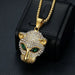 Wholesale stainless steel diamond leopard head necklace JDC-NE-FY011 Necklaces 福友 Wholesale Jewelry JoyasDeChina Joyas De China