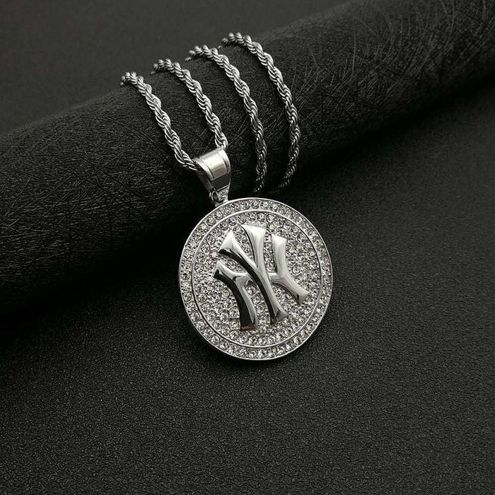 Wholesale Stainless Steel Diamond Necklaces JDC-NE-FY014 Necklaces 福友 silver single pendant Wholesale Jewelry JoyasDeChina Joyas De China