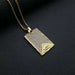 Wholesale Stainless Steel Diamond Pyramid Necklace JDC-NE-FY022 Necklaces 福友 Gold single pendant Wholesale Jewelry JoyasDeChina Joyas De China