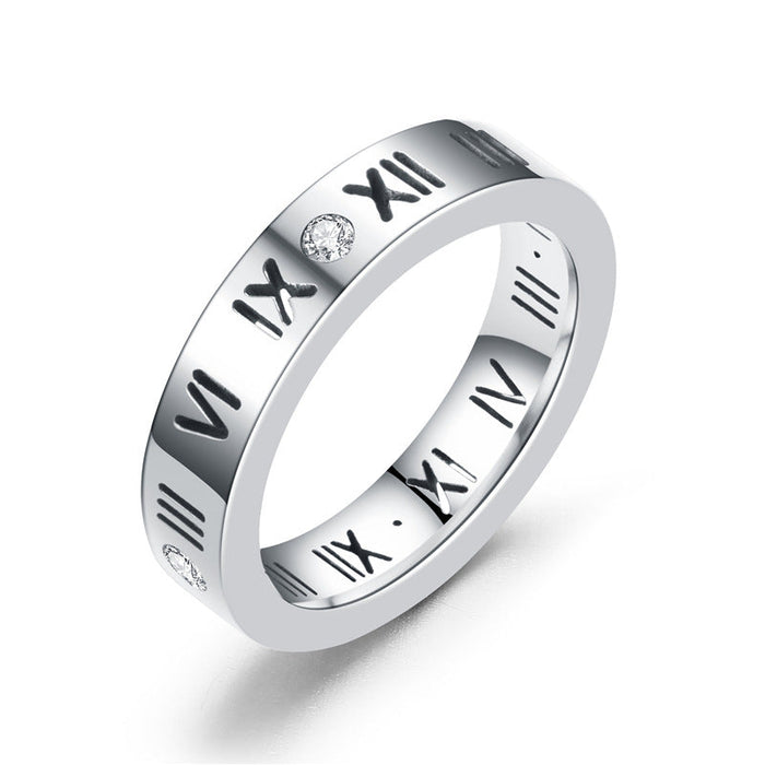 Wholesale Stainless steel diamond ring JDC-RS-TS006 Rings 腾穗 Steel color 6# Wholesale Jewelry JoyasDeChina Joyas De China