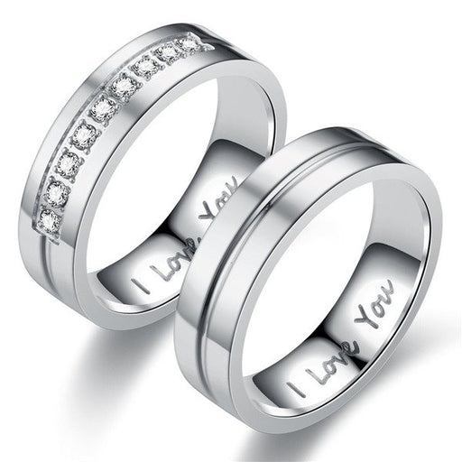 Wholesale stainless steel diamond ring JDC-RS-TS076 Rings 腾穗 Wholesale Jewelry JoyasDeChina Joyas De China