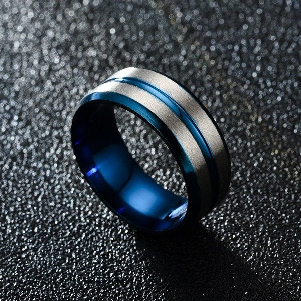 Wholesale Stainless steel double bevel ring JDC-RS-TS013 Rings 腾穗 Wholesale Jewelry JoyasDeChina Joyas De China