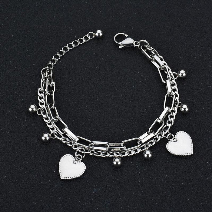 Bulk Jewelry Wholesale stainless steel double deck Life Tree love bracelet JDC-ST-L001 Wholesale factory from China YIWU China
