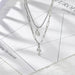 Wholesale stainless steel double-layer round brand necklace JDC-NE-YinX045 NECKLACE 伊杏 Wholesale Jewelry JoyasDeChina Joyas De China