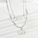 Wholesale stainless steel double necklace JDC-NE-YinX029 NECKLACE 伊杏 Wholesale Jewelry JoyasDeChina Joyas De China